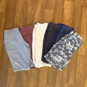 Women's Athletic Workout Lululemon Wide Leg Drawstring Sweatpants Lot of 6 sz 8